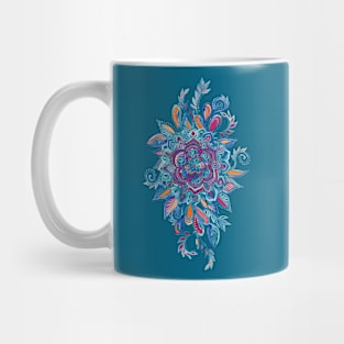 Deep Summer - Watercolor Floral Medallion Mug